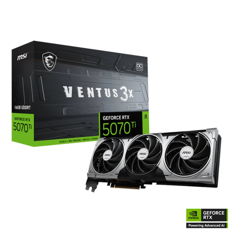 Msi GeForce RTX™ 5070 Ti 16G VENTUS 3X OC Graphics Card - كرت الشاشة